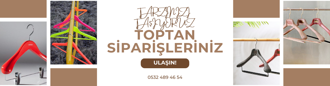 Ahşap Görünümlü Plastik Askılar